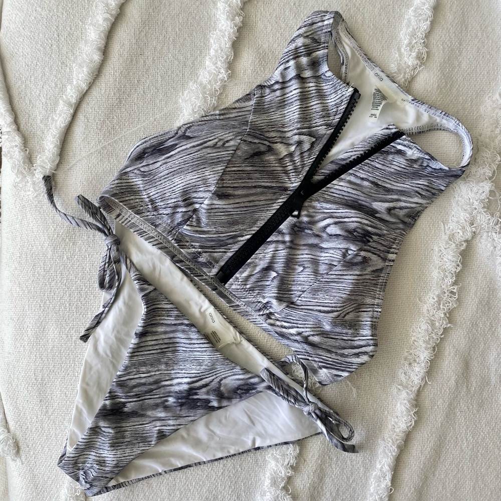 Onia Zip Top Racerback Bikini